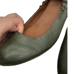 Kork-Ease Kors Julie Ballet Flats Women's 7.5 Green Leather Slip On‎ Comfort thumbnail 4