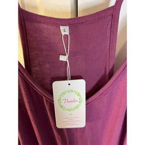 Women's Sleeveless Spaghetti Strap Jumpsuit Purple Size L Standard Casual thumbnail 3
