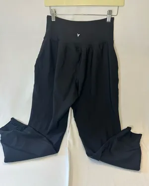 Old Navy Active PowerSoft High Rise Joggers Women’s Medium Black Go-Dry thumbnail 1