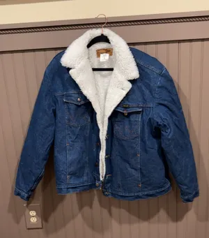 Wrangler Sherpa Lined Jacket Denim thumbnail 1