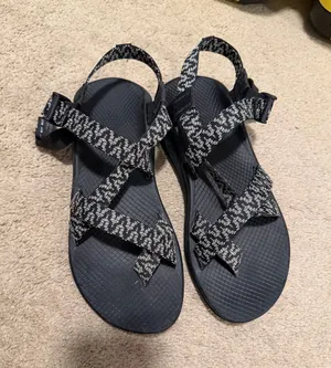 Chaco Black and White Strappy Sport Sandals thumbnail 1