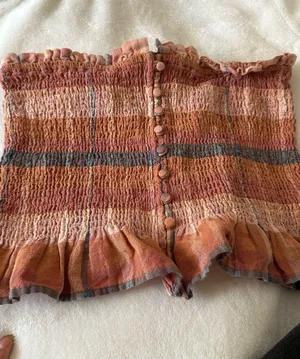 Striped ruffle top American Eagle thumbnail 1