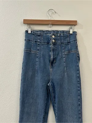 Free‎ People We The Free Jayde Flare Jeans in Sunburst Blue Size 29 thumbnail 7