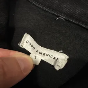 GOOD AMERICAN Black Utility Denim Jumpsuit Size Small thumbnail 3