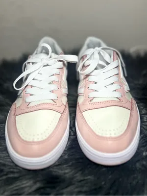 Vans Lowland Sneakers Pink White Perforated Toe Casual ComfyCush Shoes Size 9.5 thumbnail 4