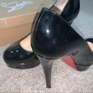 Christian Louboutin Black Bianca 140 Red Bottoms Size 8.5 thumbnail 16
