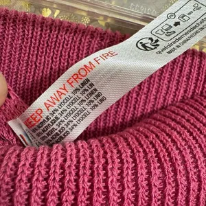 Free People Beach Sola Fiji Hot Pink Open Knit Wide Leg Pants Medium NWOT thumbnail 7