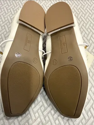 Worthington Ballet Flats Ballerina White Faux Leather Sz 7.5M Memory Foam Shoes thumbnail 8