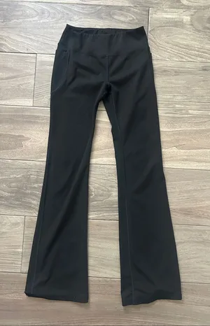 Black High-Waist Flare Yoga Pants thumbnail 1