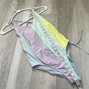 PQ Swim Swimsuit pastel striped aruba farrah one piece womens (medium) beach thumbnail 5