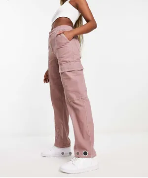 ASOS Pink Cargo Pants thumbnail 3