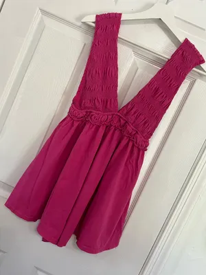 Anthropologie Pink Babydoll Romper XS Boho Coquette Beachy Flowy Mini Dress thumbnail 2