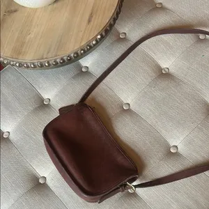VTG 1993 COACH Brown MITCHELL Zip Leather Bag USA 9938 thumbnail 6