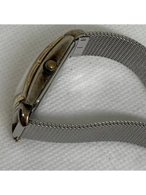 Vintage relic women’s watch silver gold tone squares case 26mm quartz running thumbnail 7