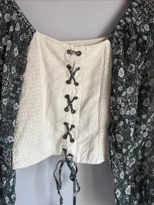 Anthropologie Forever That girl Smocked Balloon-Sleeve Top Small thumbnail 8