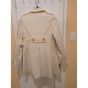 Womens ~Via~ Ivory Wool Peacoat Lined Long Sleeve Jacket Size M thumbnail 13