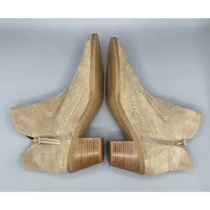 Rebecca Minkoff Womens Tan Suede‎ Ankle Boots 9.5 Bootie Heel Career Casual thumbnail 4