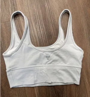 TnAction Aritzia Light Blue Scoop Neck Sports Bra Size S Logo Activewear thumbnail 1