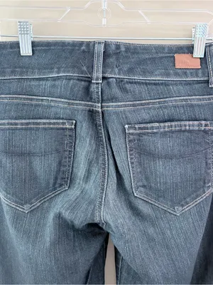 Paige Hidden Hills Straight Leg Jeans Size 28 Dark Wash Double Button thumbnail 3