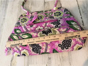Vera Bradley Womens OS Viva La Vera Pink Green Floral Quilted Frame Satchel Bag thumbnail 8