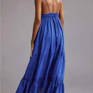 Anthropologie Alissa Tiered Maxi Dress Blue thumbnail 2