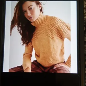 Free People Bradly Cropped Sweater Mockneck Textured Knit Pullover Small thumbnail 4