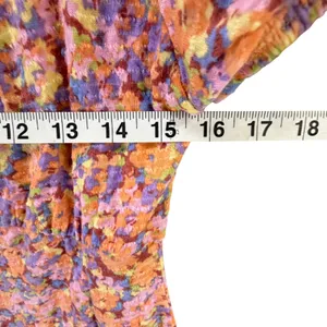 Billabong Dream Girl Mini Dress Womens M Orange Floral‎ Cottagecore Soft Girl thumbnail 7
