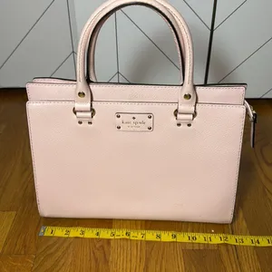 Kate Spade New York Light Pink Leather Compartment Shoulder Bag Purse thumbnail 5
