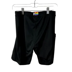 Reebok Pride Bike Shorts Womens Size Large Speedwick Pockets Rainbow Progress thumbnail 2