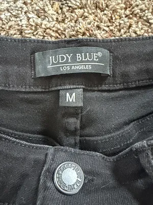 Judy Blue Black High-Waist Button-Front Shorts thumbnail 2