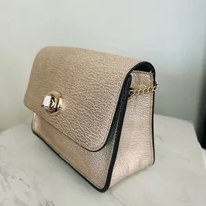Coach Women's Turnlock Chain Crossbody Leather Bag, Platinum/Gold, NWOT thumbnail 16