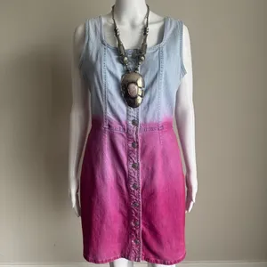 Jordache Vintage Ombré Denim Dress Size S NWOT thumbnail 3