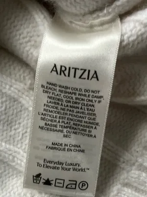 Aritzia Sunday Best Cream Cable Knit Wool Blend Cropped Long Sleeve Sweater S thumbnail 5