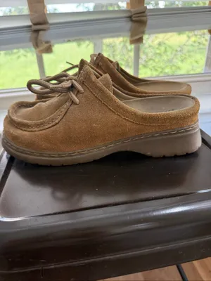 Vintage 90s Y2K G.H. Bass Nicolette Suede Lace-up Mules Brown 7 thumbnail 2