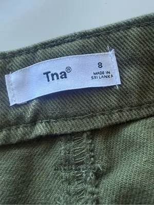 TNA Aritzia Greenwich Pant High-Waisted Carpenter Twill Olive Green Size 8 thumbnail 7