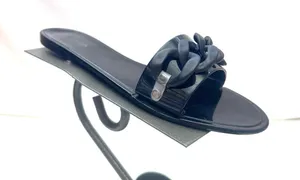 Steve Madden Dovie Black Sandals Slides Size 10 thumbnail 1