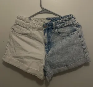 PacSun Color Block Split Jean Shorts thumbnail 1