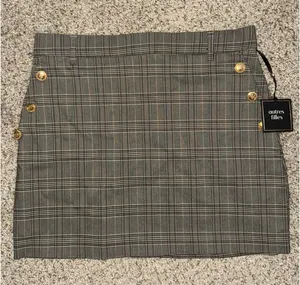 Plaid pleated mini skirt Gray Size M thumbnail 1