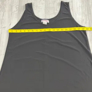 Vintage Pretty Woman Basic Black Lightweight Flowy Tank Top Knee Length Dress M thumbnail 5