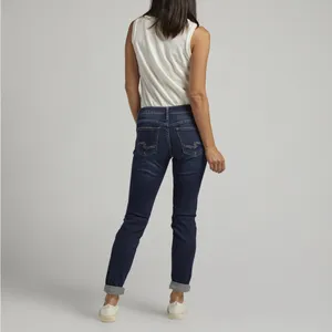 Silver Jeans Co. Women's Boyfriend Mid Rise Slim Leg Jean thumbnail 2