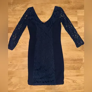 abercrombie and fitch dress Black‎ Dress Lace Sleeves Lace Panel small thumbnail 5