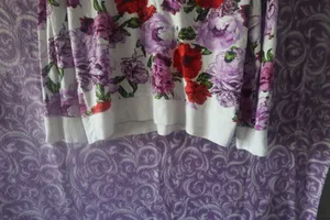 Victoria's Secret fleece hooded sweater flowers floral in white, purple and red size medium. thumbnail 7