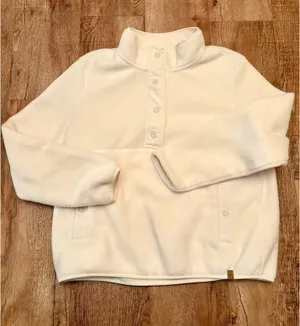Gerry Fleece White Pullover Size L thumbnail 1