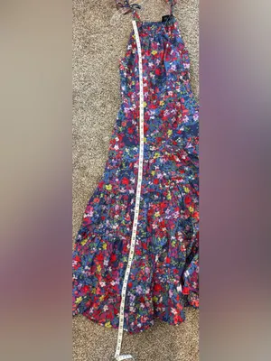 Summersalt High Neck Tiered Maxi Dress Floral Painted Meadows Sleeveless Size XS thumbnail 2