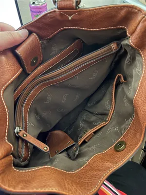 b.o.c Born Concept Whipstitch Shoulder Bag Front Zip Pocket Faux Leather thumbnail 5