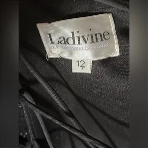 Black Glitter Corset Gown High Slit Lace Up Back Formal Prom Dress Sleeveless 12 thumbnail 10