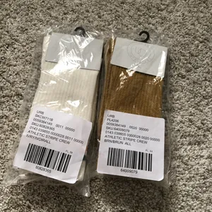 Bundle of 2 pair socks, New Urban Outfitters athletic stripe crew socks one size thumbnail 5