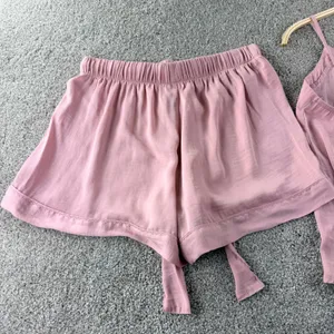 Ambrielle Pajama Set Women M Pink Satin Cami Short Sleepwear Balletcore Coquette thumbnail 11