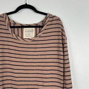 We The Free Auntie Em Peplum Stripes Top‎ Sz S thumbnail 3