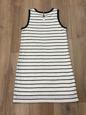 🌟 J. Crew 🌟 Sleeveless Striped Crochet Mini Dress Sz S thumbnail 10
